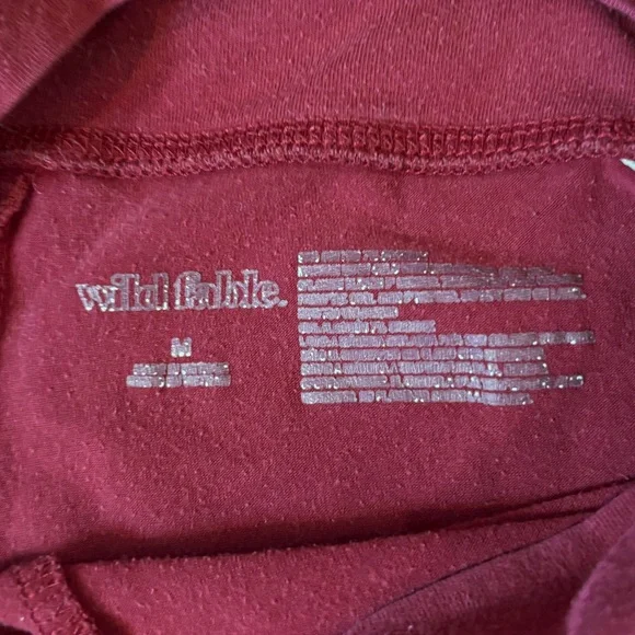 Burgundy Flared Leggings - Picture 3 of 3